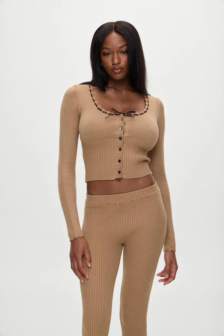 x BELLA HADID Texas Knit Cardigan | Frankies Bikinis