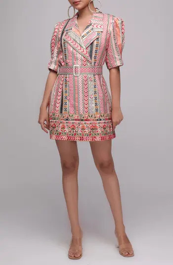 holiCHIC Rohini Embroidered Belted Mini Shirtdress | Nordstrom | Nordstrom
