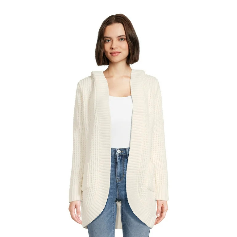 No Boundaries Juniors Chenille Cocoon Cardigan, Sizes XS-3XL - Walmart.com | Walmart (US)