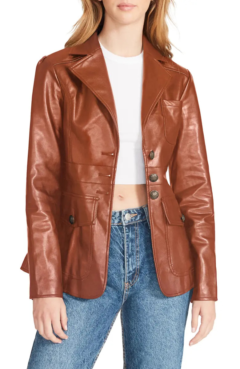Steve Madden Ivy Faux Leather Blazer | Nordstrom | Nordstrom