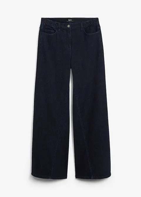 Jeans mit weitem Bein und Bequembund - blau, Regulär | bonprix | Bonprix DE