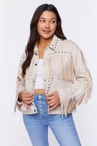 Faux Suede Fringe Trucker Jacket | Forever 21 (US)