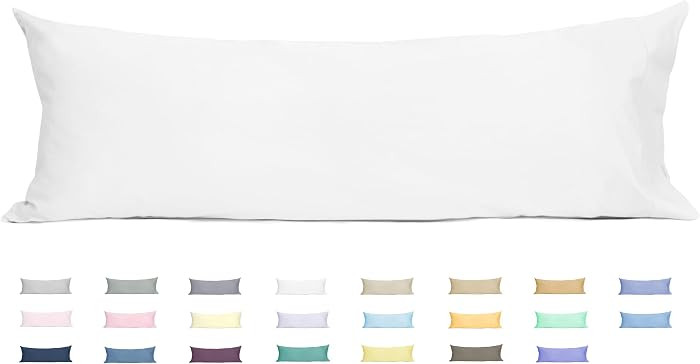 Sunflower Body Pillowcase Cotton Long Pillow Cover 1 Pack, Bright White | Amazon (US)