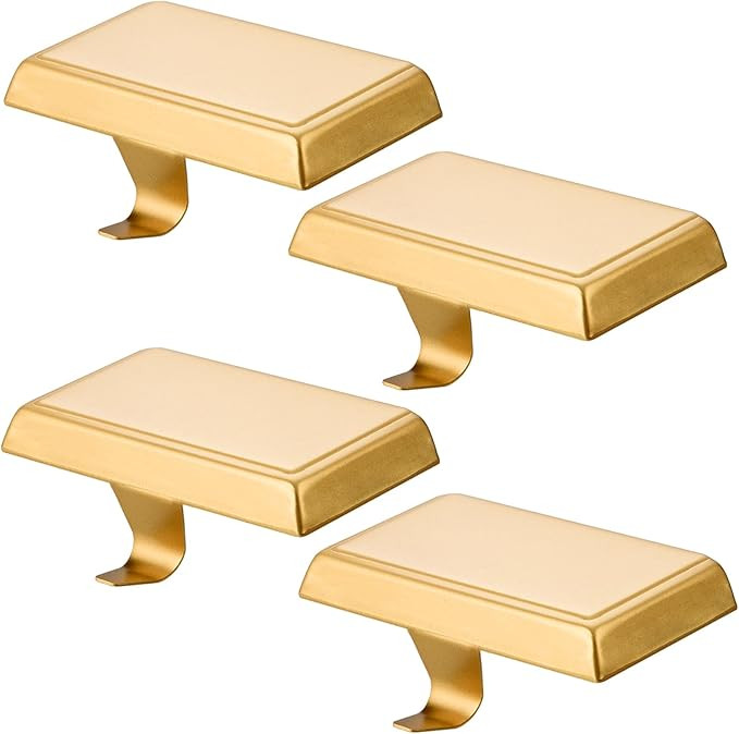 4 Pack Christmas Stocking Holders Ornament Hooks Mantel Weighted Stocking Hangers Metal Hanging H... | Amazon (US)