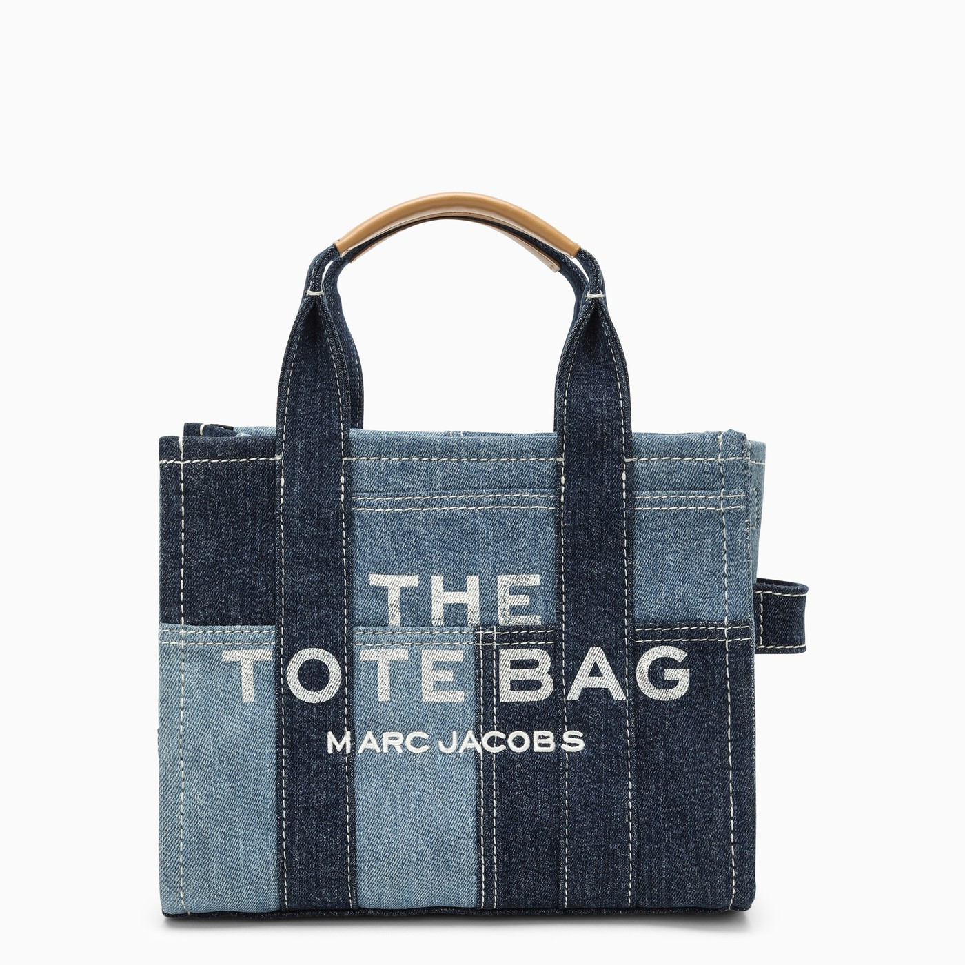 Small patchwork denim tote bag | The Double F