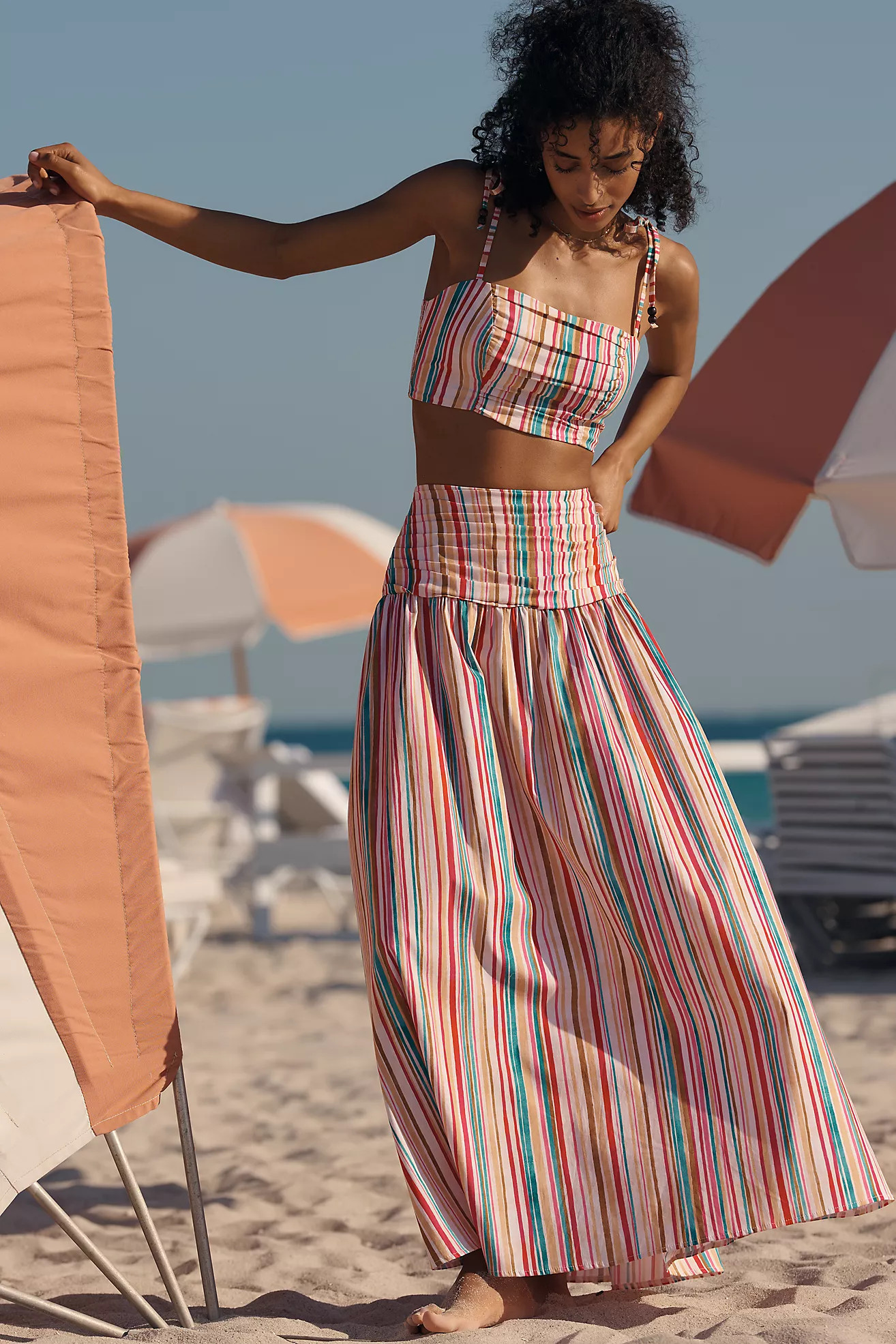 Peixoto Ezra Tie-Strap Crop Top | Anthropologie (US)
