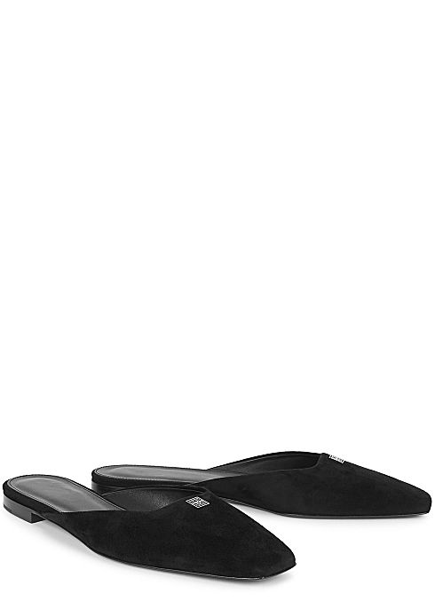 The Flat 10 black suede mules | Harvey Nichols (Global)