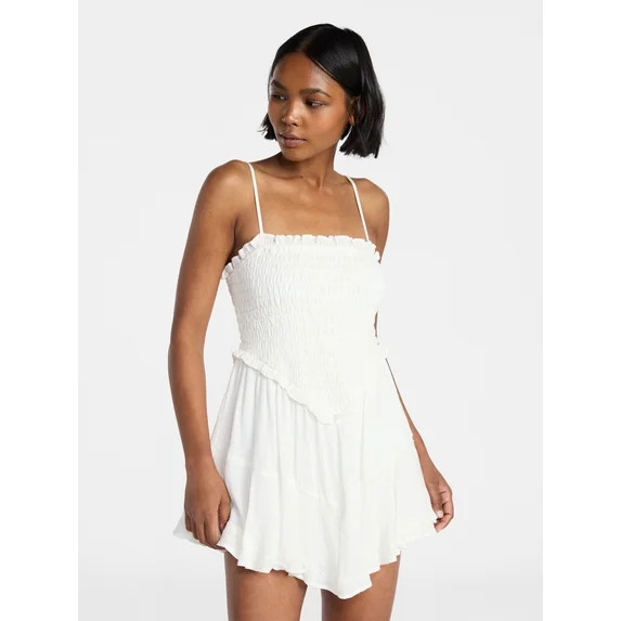 No Boundaries Smocked Romper, Women's XXS-XXL | Walmart (US)