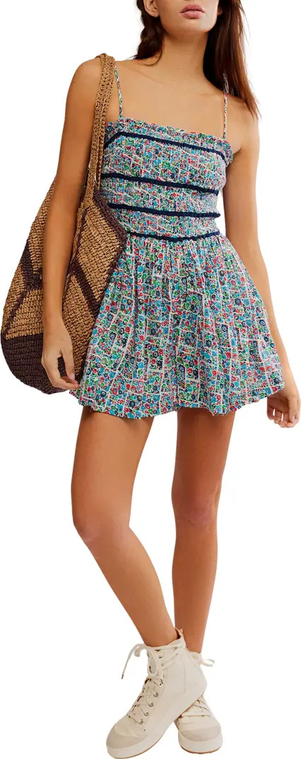 Free People Bali Checked Out Floral Romper | Nordstrom | Nordstrom