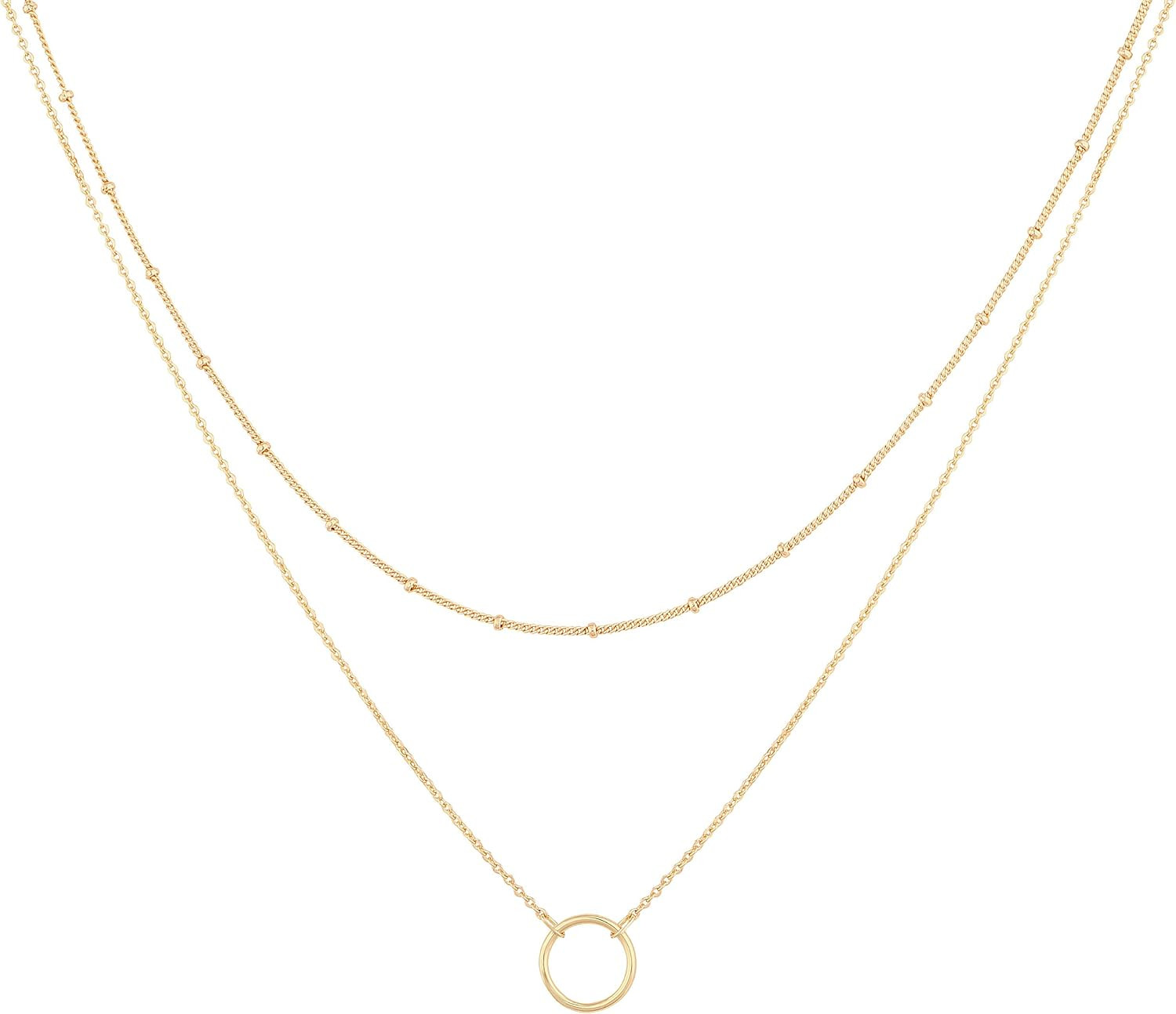 MEVECCO Dainty Pendant Layered Necklaces for Women | Amazon (US)