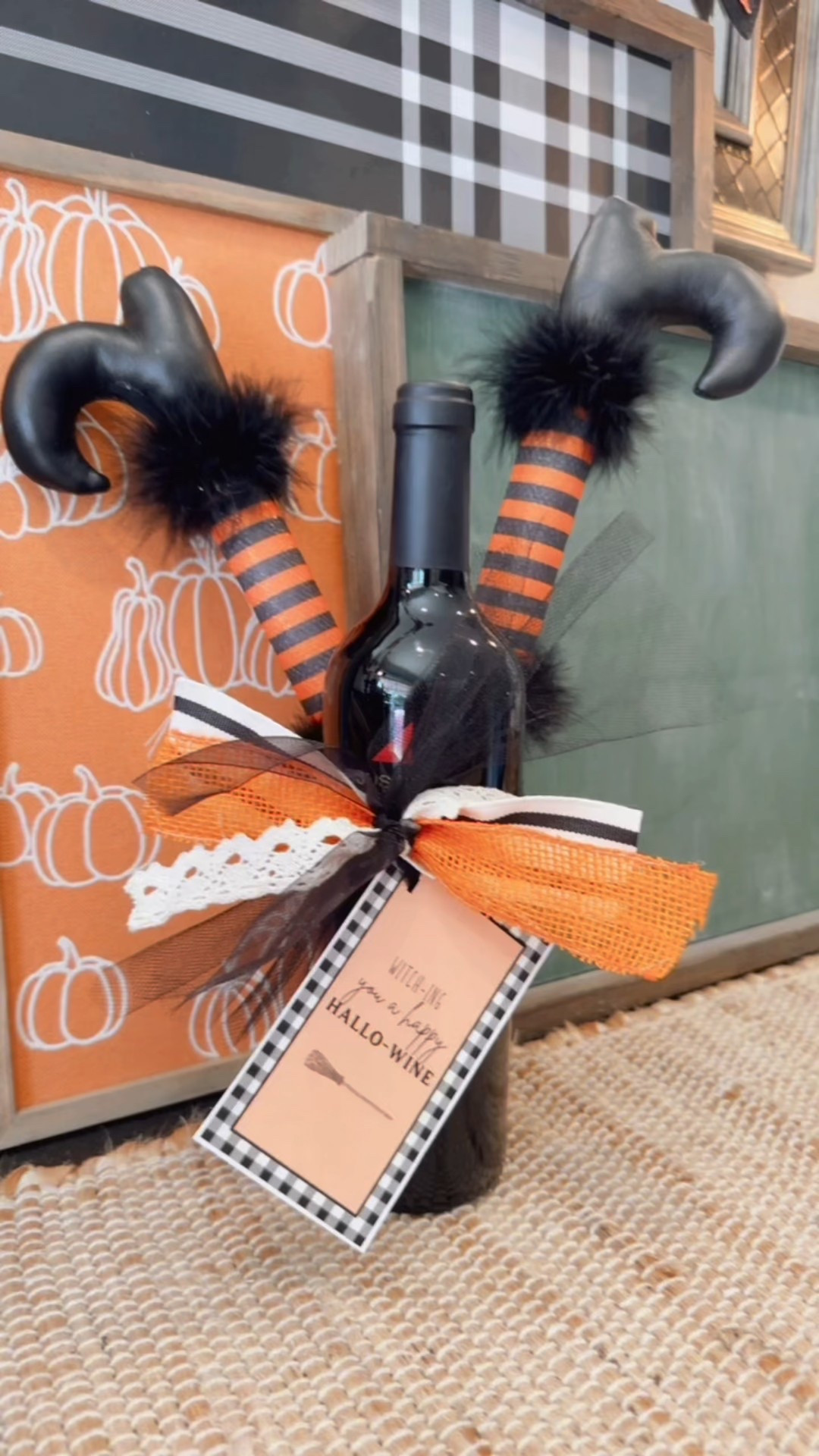Witching You A Happy Hallo-Wine! A cute & spooky way to dress up wine. A fun hostess gift, BOO gift or decor🧡🖤

#LTKHalloween #LTKSeasonal #LTKHome