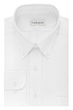 Van Heusen Men's Regular Fit Twill Solid Button Down Collar Dress Shirt, White, 4X-Large | Amazon (US)