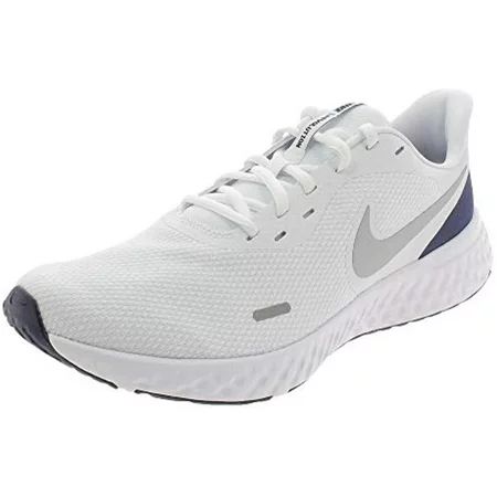 Nike Revolution 5 White/Metallic Silver/Midnight Navy 10.5 D (M) | Walmart (US)