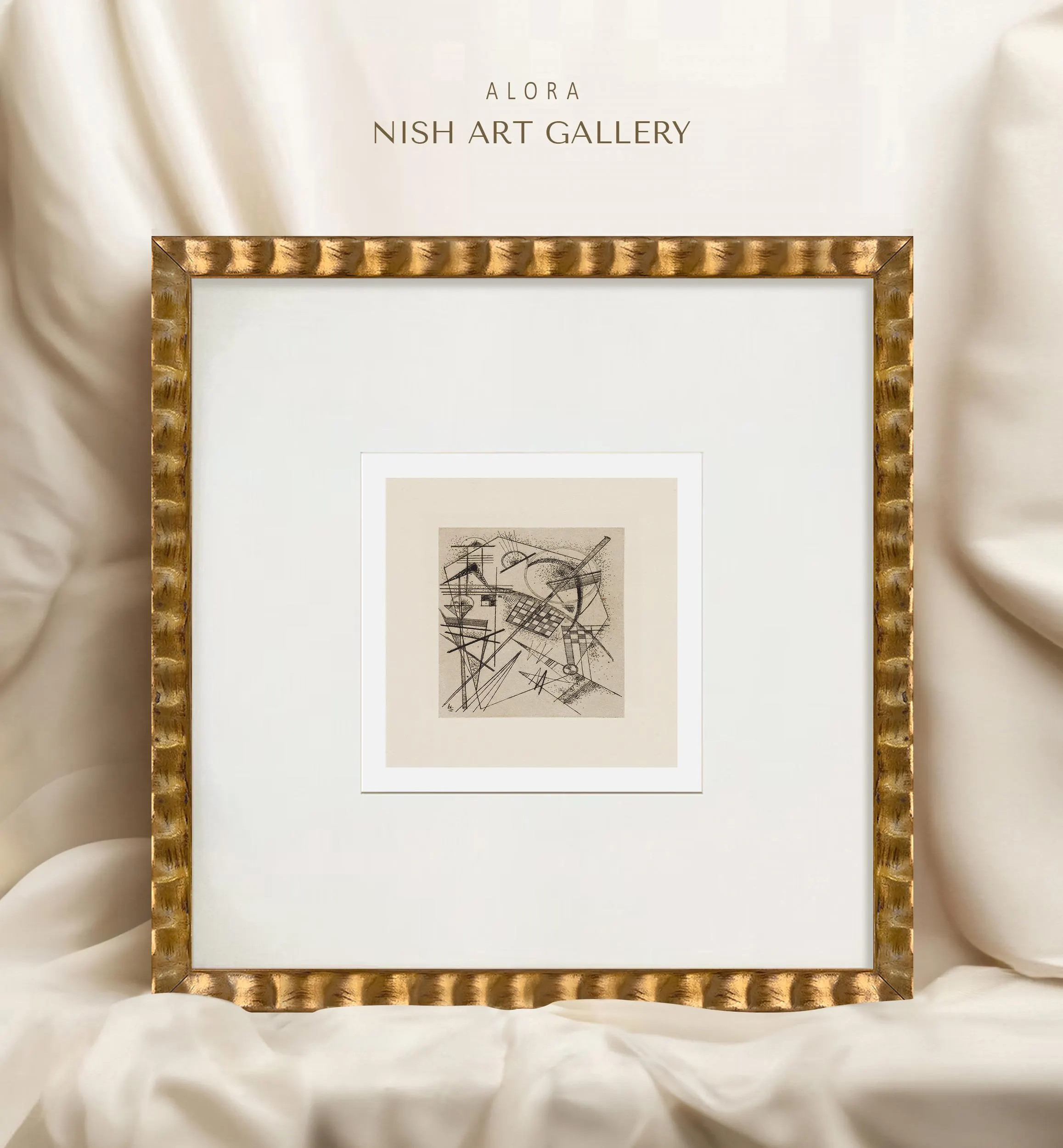 Framed Abstract Sketch Art Print: Gold Foiled Italian Frame #326 | Etsy (Global)