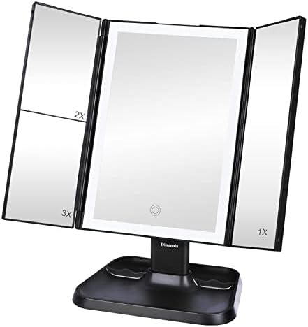 Makeup Mirror with Smart Touch Screen - 72 Bright LED Lights, 3 Color Lighting, Lighted Vanity Mirro | Amazon (US)