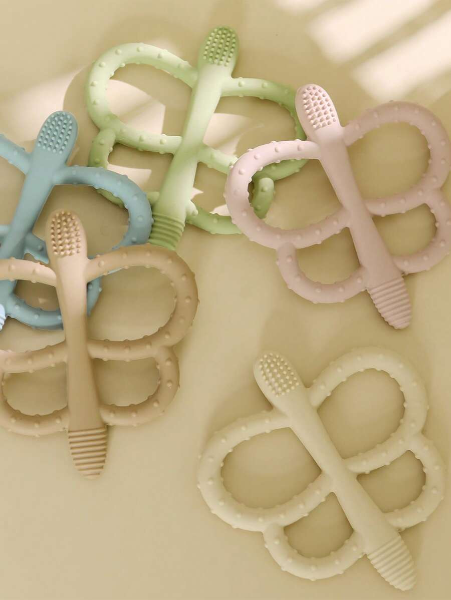 Baby Butterfly Silicone Teether Toy Babies Colored Teething Toys Cartoon Animal Shapes Infant Boy... | SHEIN