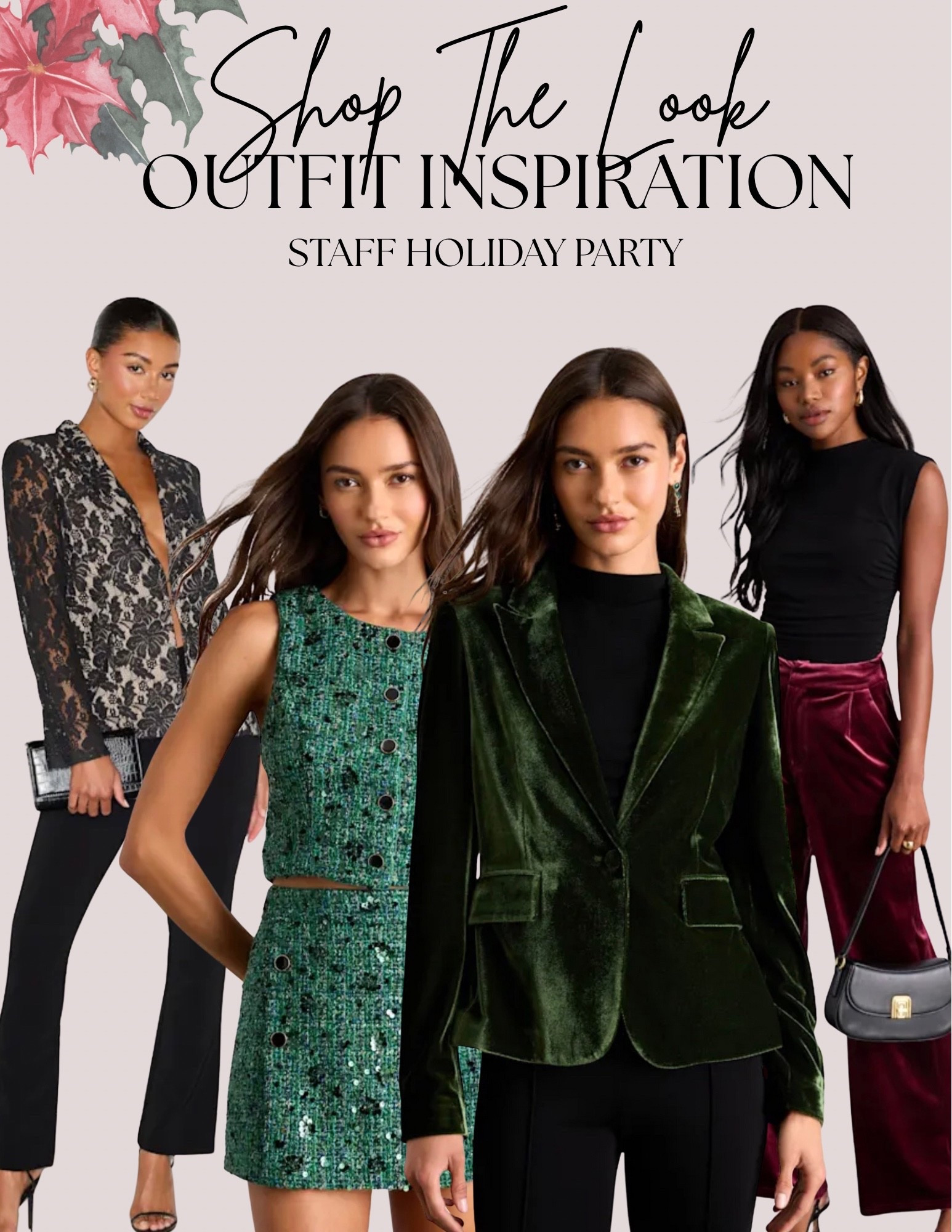 Velvet blazer. Lace blazer. Velvet pants. Tweed sequin business suit. Office holiday Christmas party event outfit.

#LTKParties #LTKHoliday #LTKWorkwear