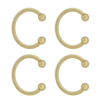 Haute Décor 4pk MantleClip Christmas Stocking Holder Gold: Secure, Low-Profile Design, Protective Pads, Metal Construction | Target