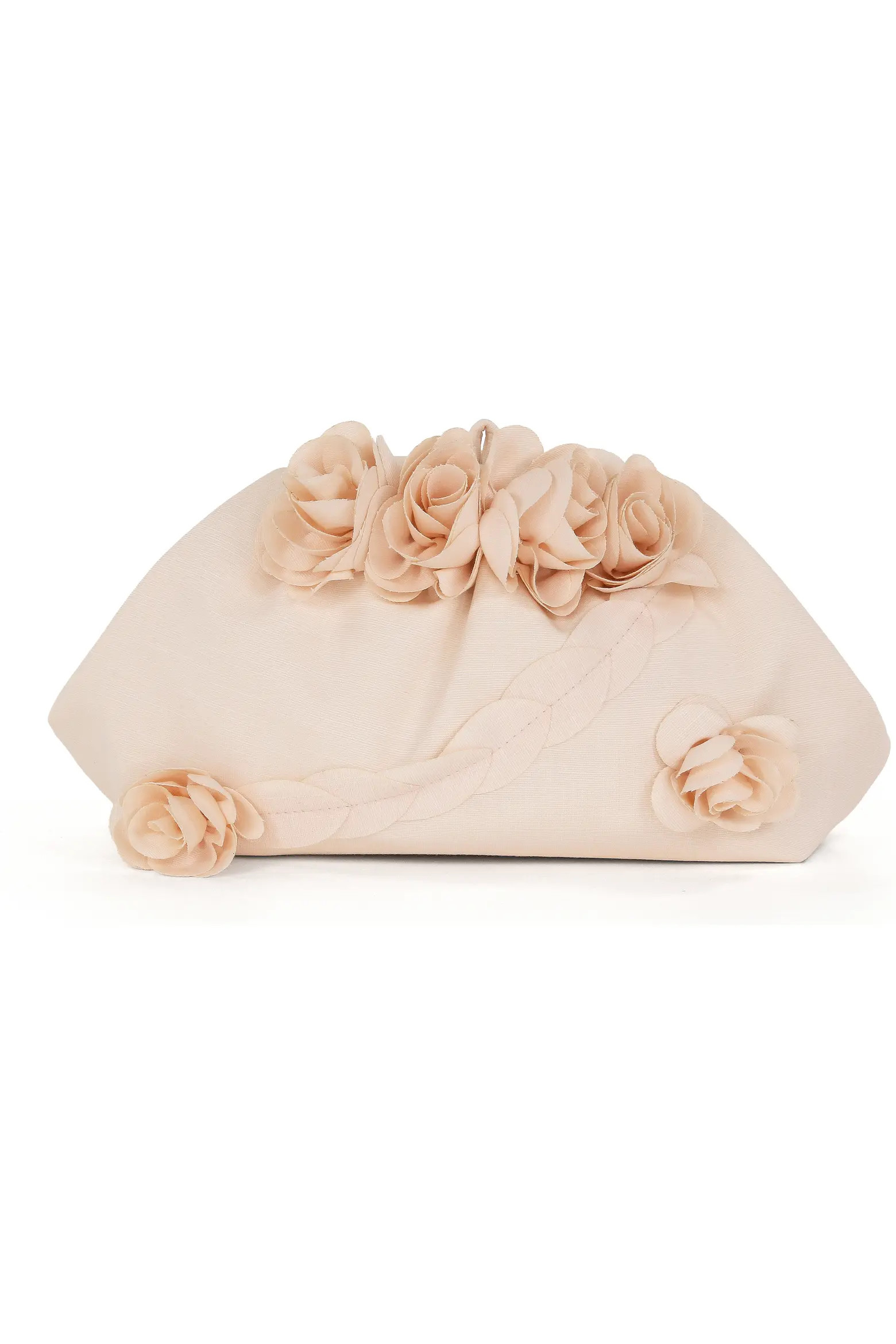 Violet Jacquard Satin Floral Applique Pouch Clutch (Women) | Nordstrom | Nordstrom