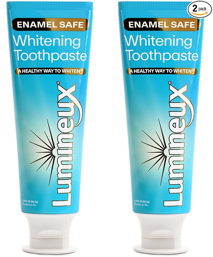 Lumineux Teeth Whitening Toothpaste 2 Pack Peroxide Free Enamel Safe for Sensitive Whiter Teeth, ... | Amazon (US)