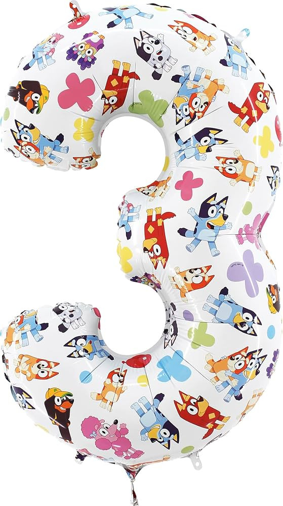 Toyland® 26 Inch Bluey & Bingo Number Foil Balloon - Kids Party Balloons - Number 1-6 Available | Amazon (US)