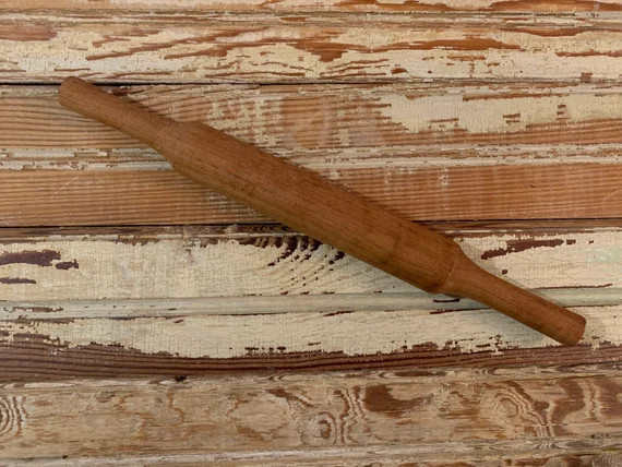Primitive Wooden Thin Rolling Pin. Vintage Antique Kitchen | Etsy | Etsy (US)