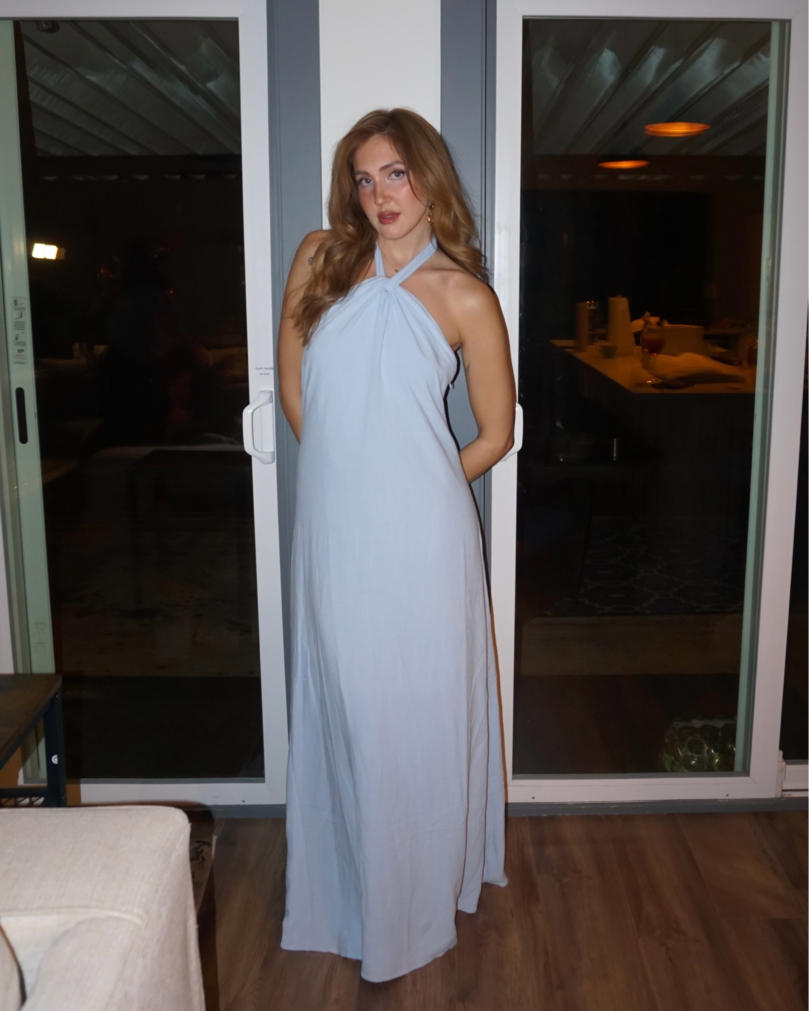 Blue maxi dress chic dress elegant dress maxi peppermayo 