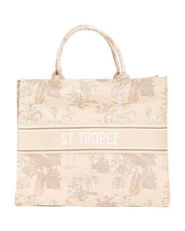 Large St Tropez Printed Carryall Tote | TJ Maxx