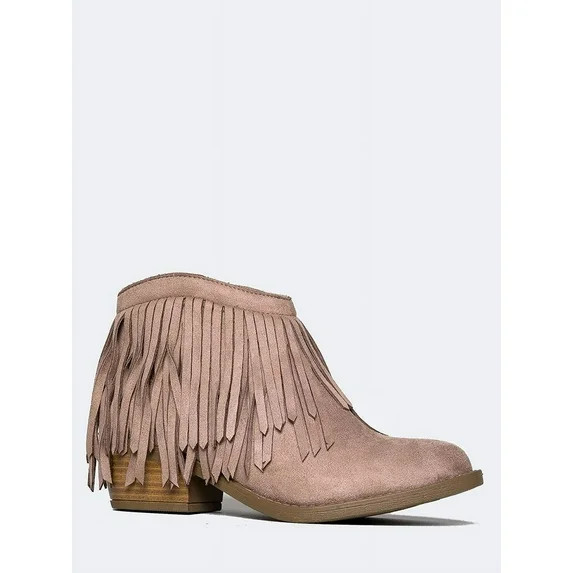 J. Adams Marrow Chunky Boot - Western Cowboy Low Bootie Heel - Ankle Block Sandals for Women | Walmart (US)