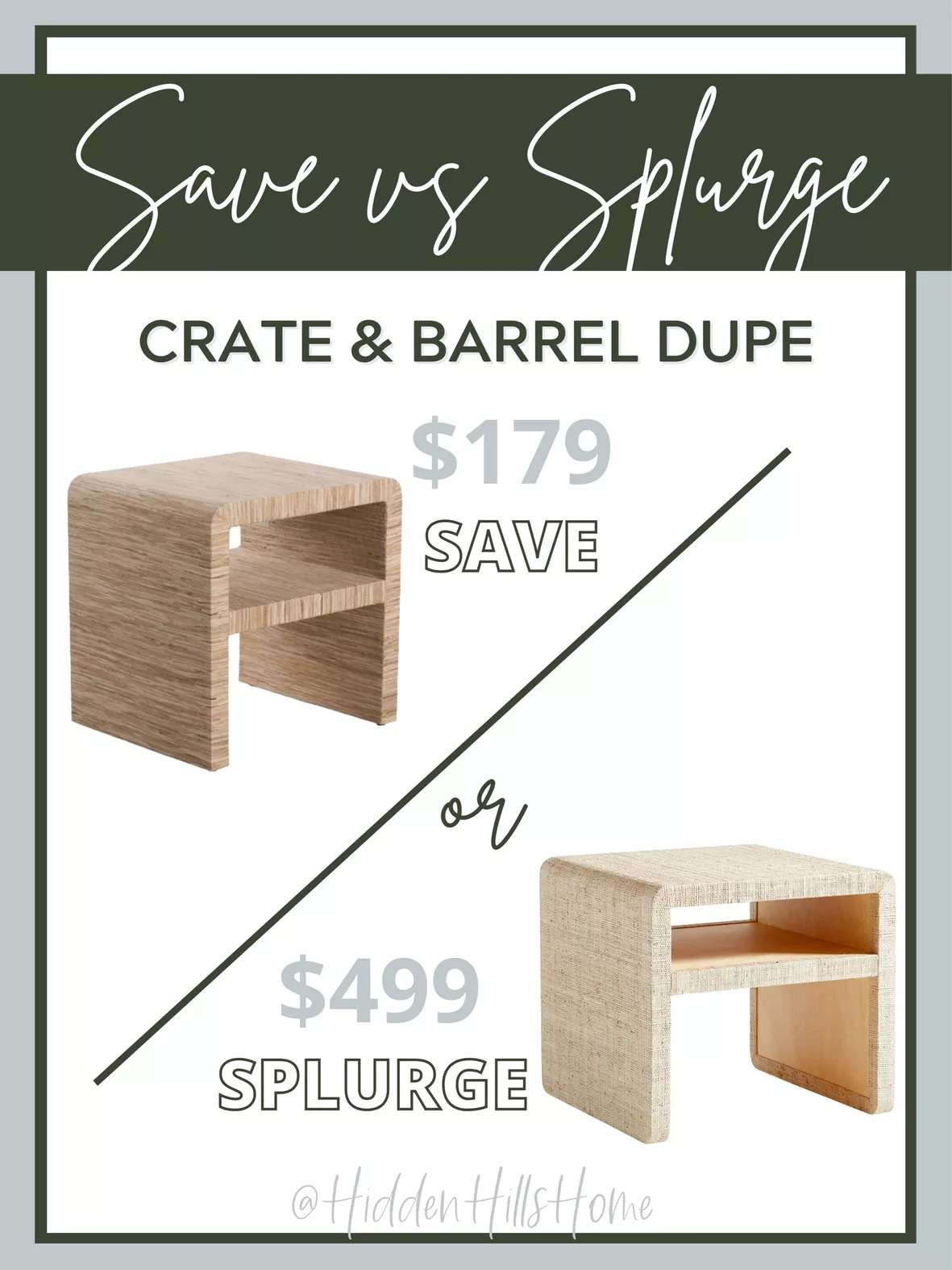 The dupe of all home decor dupes is this Crate and Barrel-ish