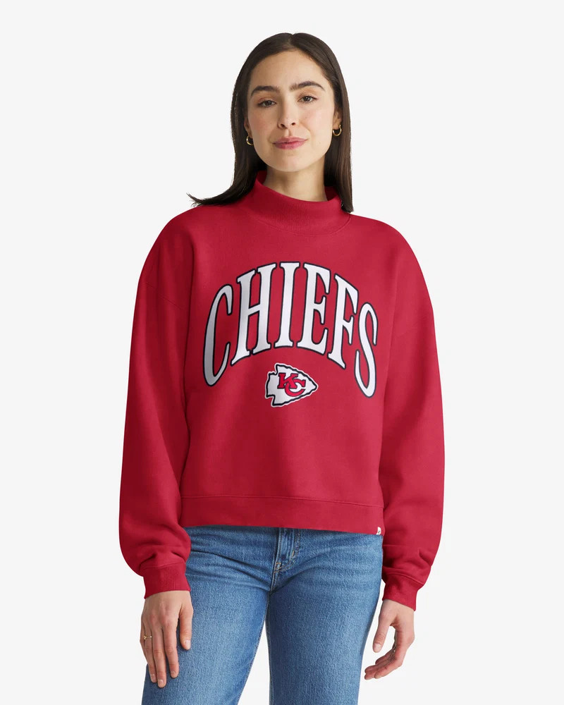 KANSAS CITY CHIEFS VANTAGE '47 WOMEN'S MOCK NECK PULLOVER - Red | '47Brand