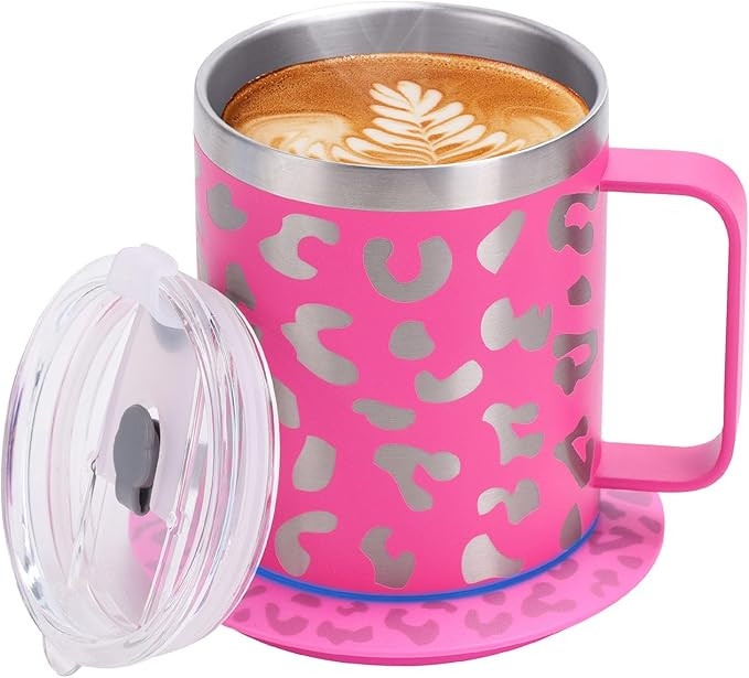 Self-Heating Coffee Mug,12oz Heated Mug,Powered by USB DC-5V,10W,131℉ Beverage Coffee Cup Warme... | Amazon (US)