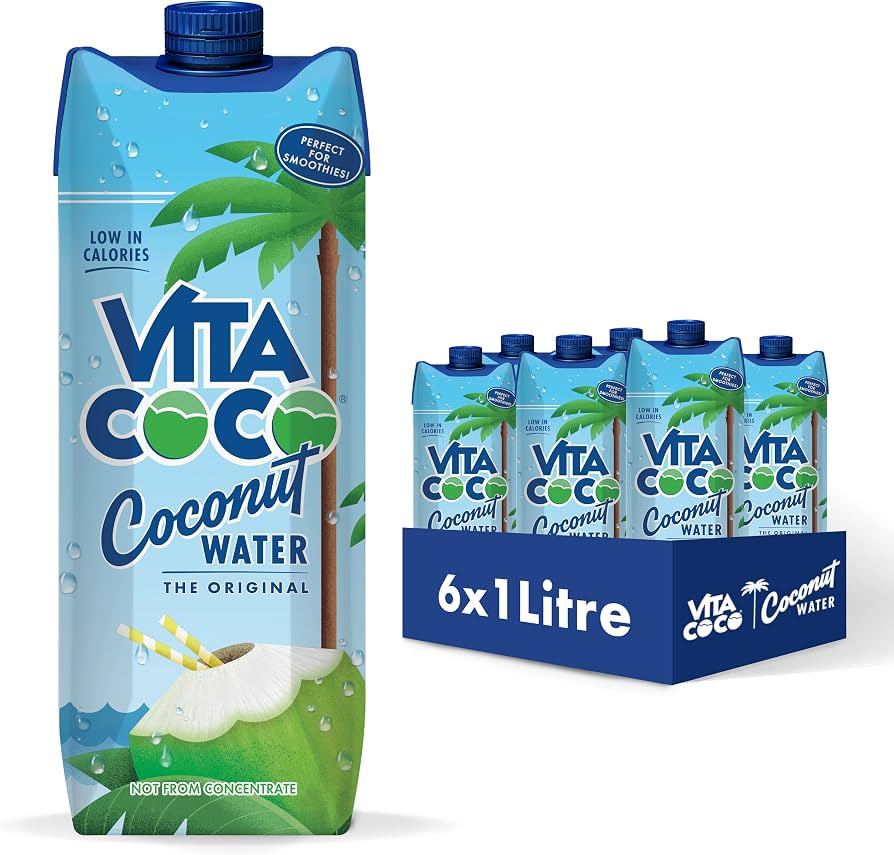 Vita Coco Original Coconut Water Multipack 1L x 6, Gluten Free, Full Of Vitamin C, Good Source Of... | Amazon (UK)