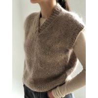 Hand Knit Mohair Vest Beige Vintage Style V Neck Minimal Sweater Crop Xs/S Size | Etsy (US)