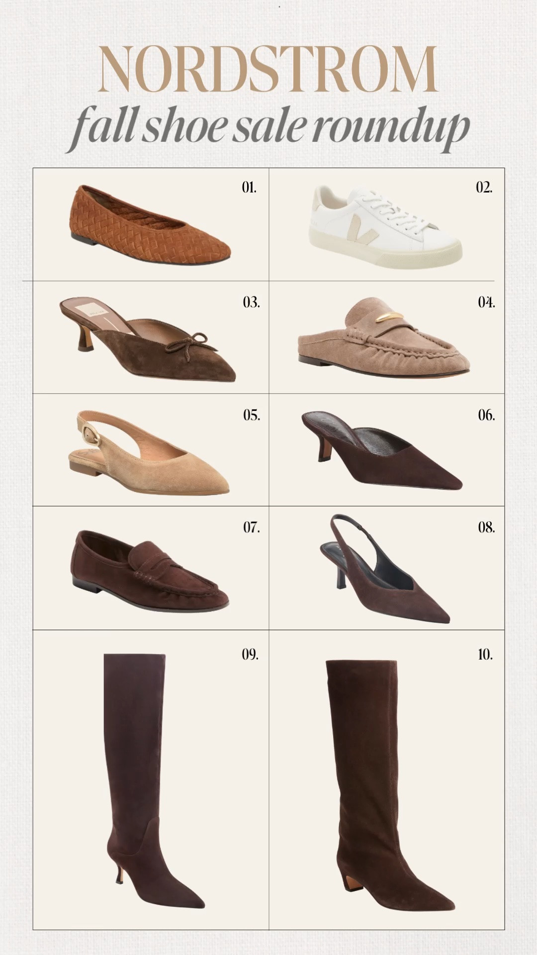 Nordstrom shoe sale roundup. Fall shoes. Suede boots. Chocolate brown mules.

#LTKSaleAlert