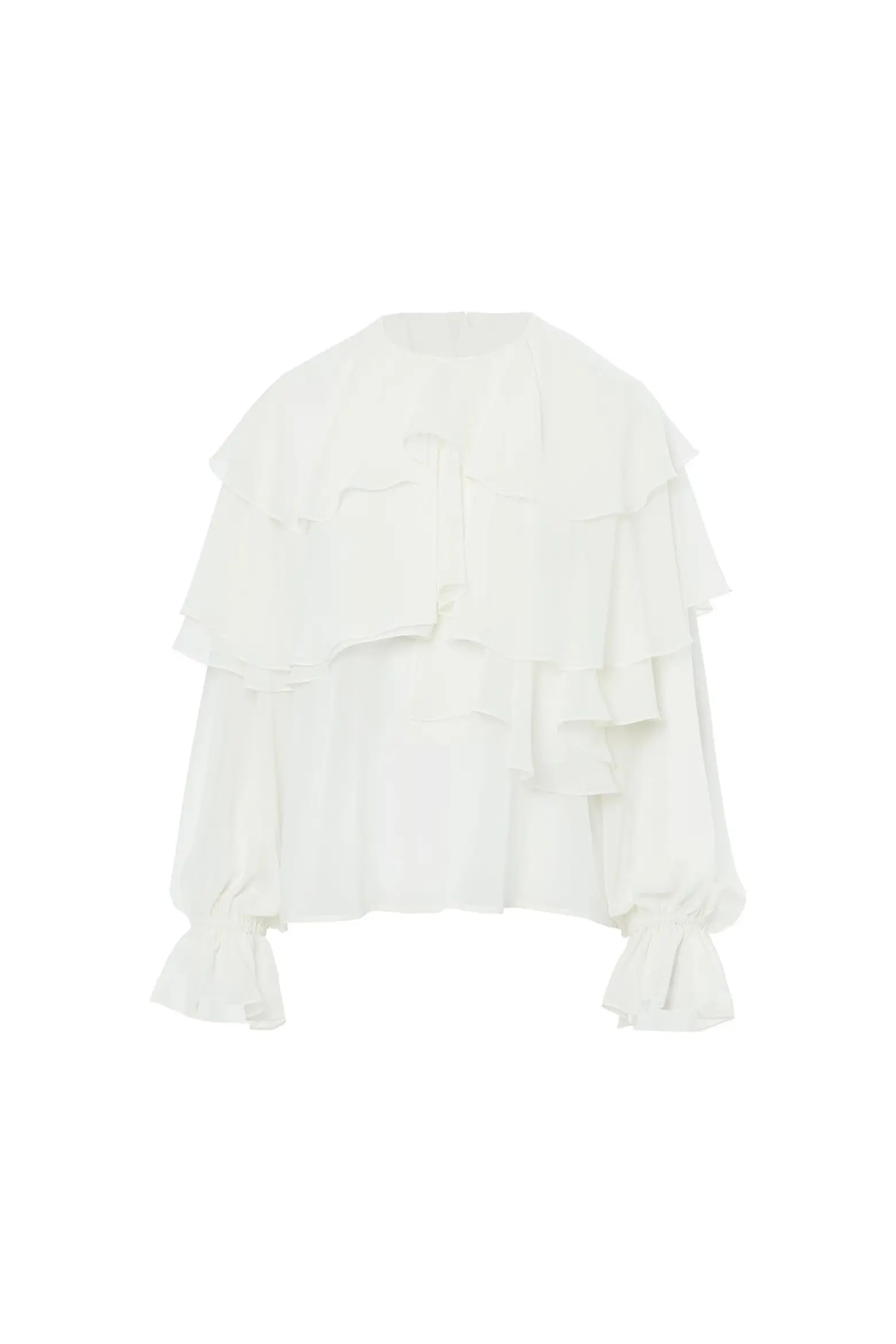 Gizia Ruffled Long-Sleeve Blouse with Elasticated Cuffs (Women) | Nordstrom | Nordstrom