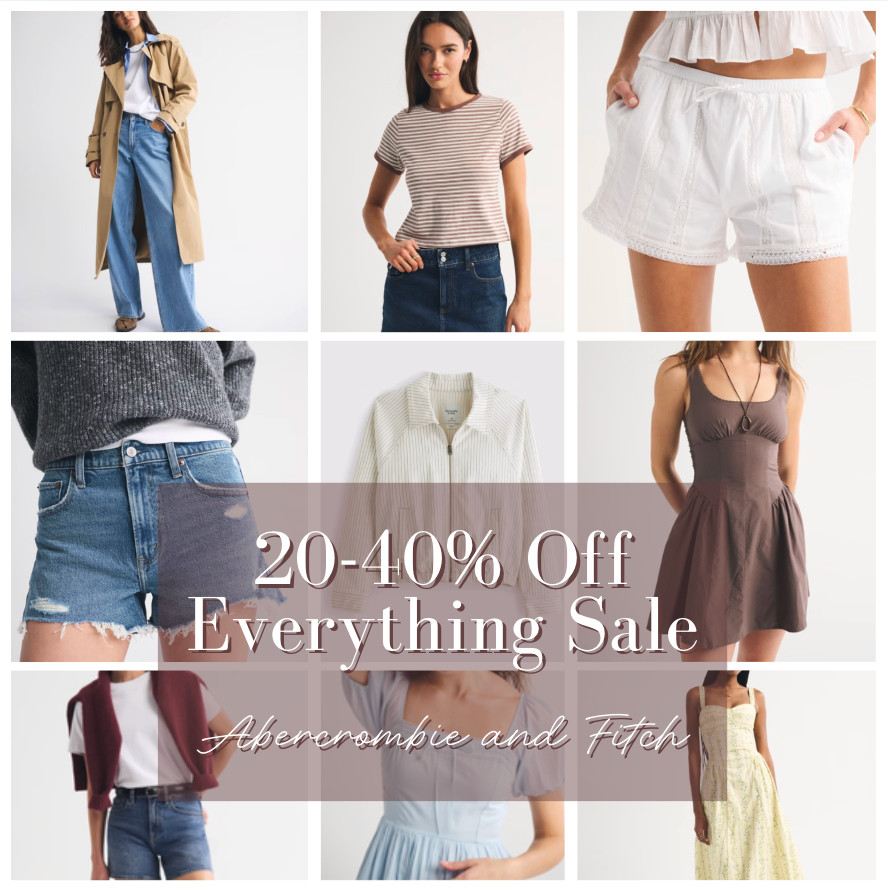 The entire closet refresh just went on sale 🤍✨
Abercrombie is doing 20–40% off everything and it’s giving effortless staples + soft feminine pieces + cool girl denim.

This is the moment to grab the basics you’ll wear on repeat all spring/summer.

#ltkstyle #ltkfinds #ltkseasonal #abercrombie #abercrombiestyle #springoutfits #summerstyle #denimstyle #capsulewardrobe #effortlessstyle #everydayoutfits #neutralstyle #salefinds #closetrefresh 

 