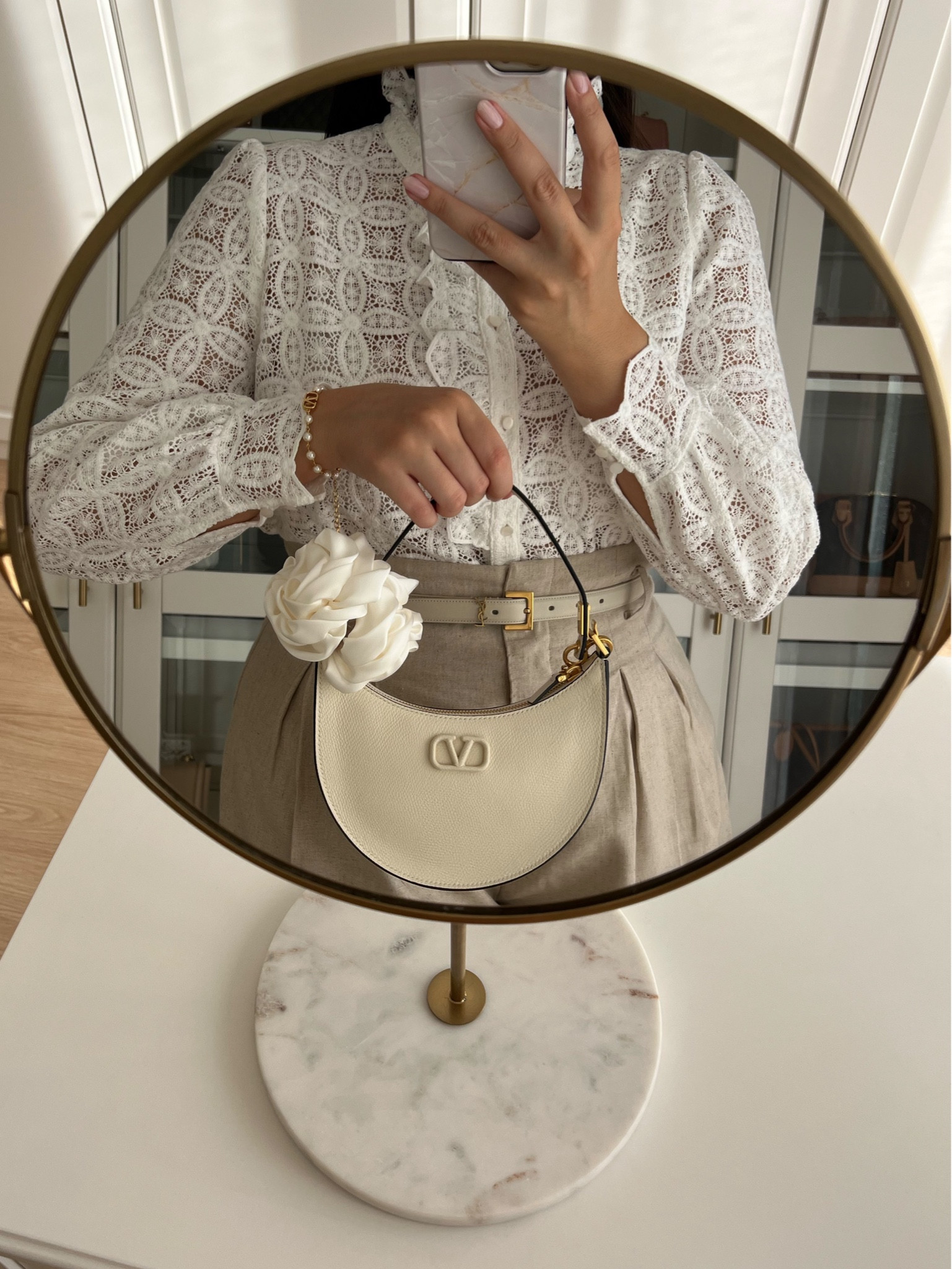 Color palette 🤍🍨🍦 
Sézane shirt with linen shorts, Valentino Mini Hobo Bag 

#LTKeurope #LTKitbag #LTKSeasonal