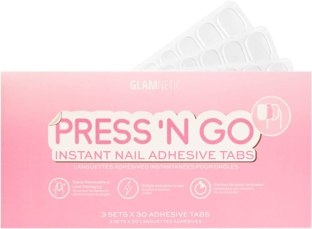 Glamnetic Press 'n Go Instant Nail Adhesive Tabs | Short Term Wear, Easily Removable & Less Damag... | Amazon (US)