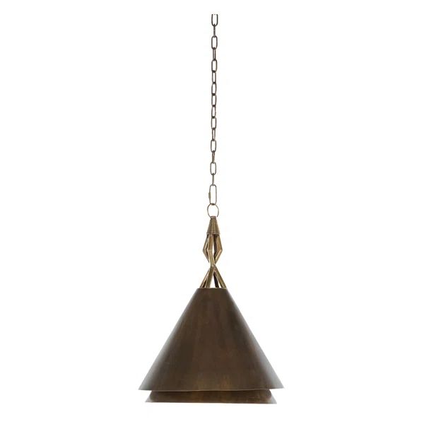 Mona 1 - Light Antique Brass Cone Pendant | Wayfair North America