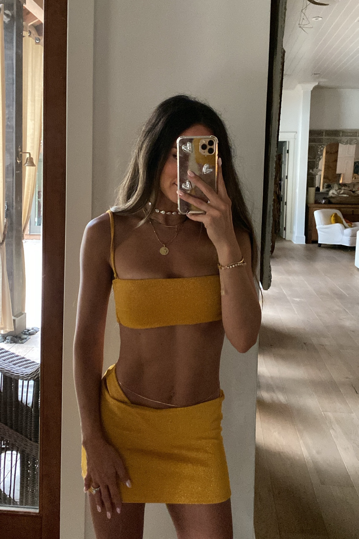 Xs in top 
Small in bottoms
Xs/s in skirt 

#LTKswim #LTKstyletip