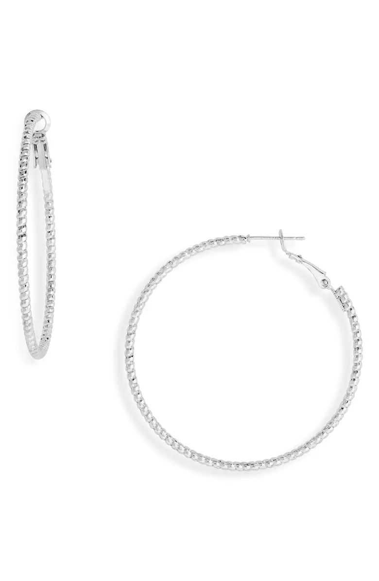 Demifine Textured Hoop Earrings | Nordstrom