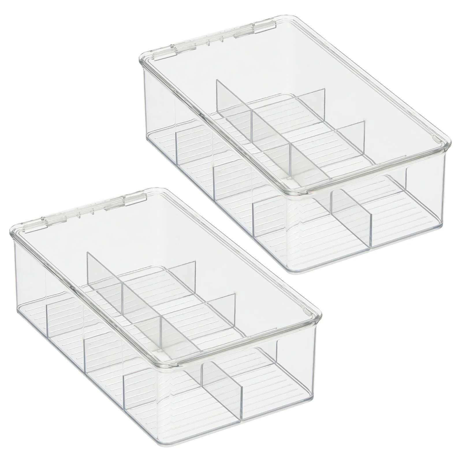 mDesign Stackable Cabinet Organizer, Clear, 2 Count - Walmart.com | Walmart (US)
