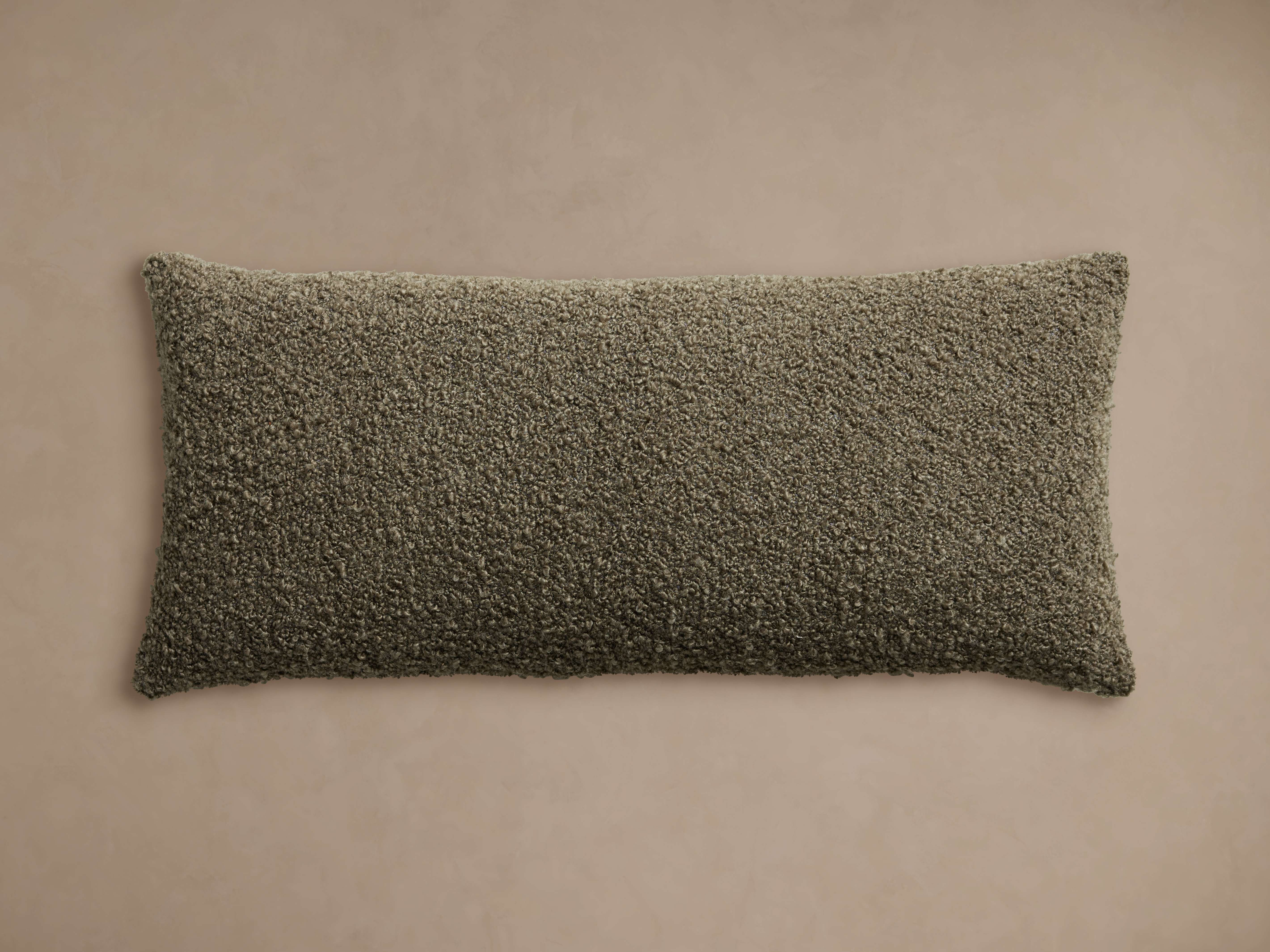 Boucle Lumbar Pillow Cover in Basil | Arhaus