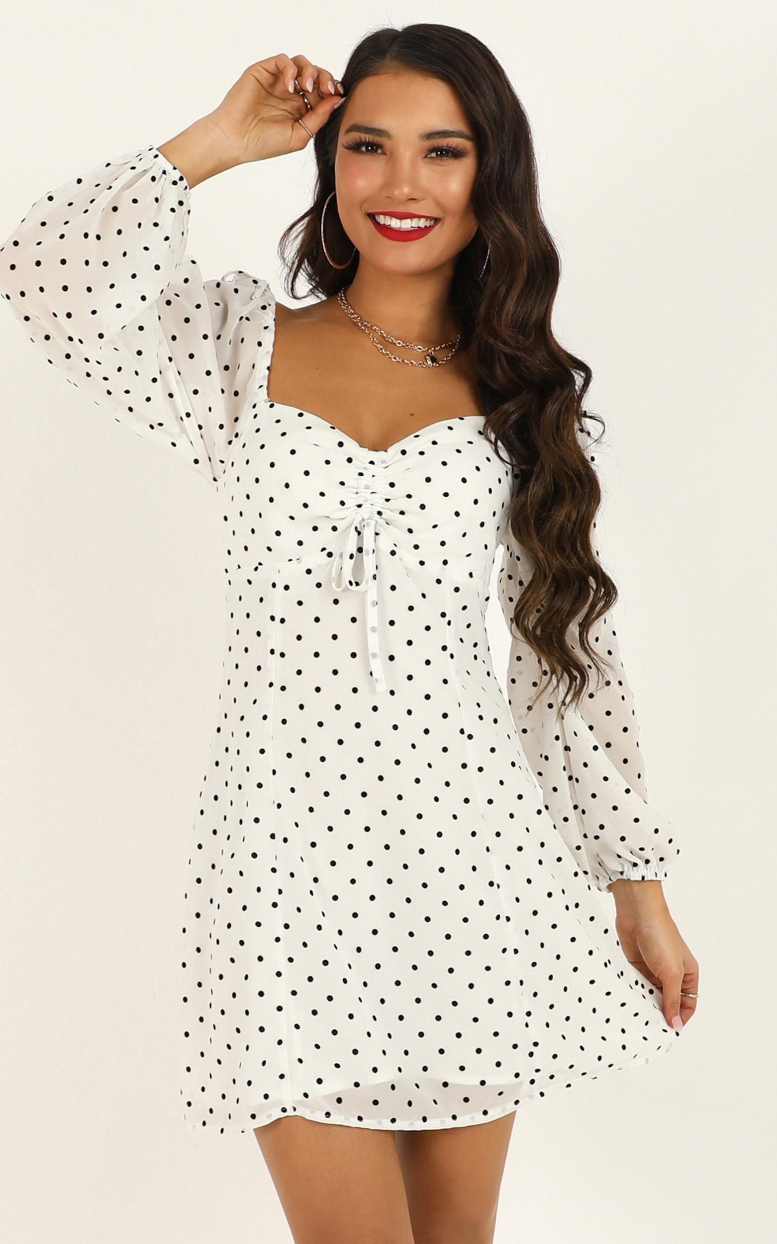 Sprinkles Dress In White Polka | Showpo - deactived