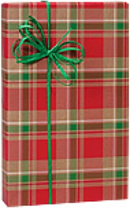 NW Christmas Plaid Kraft Holiday Gift Wrap Roll - 24 Inches x 85 Feet Long - 5 Rolls | Amazon (US)