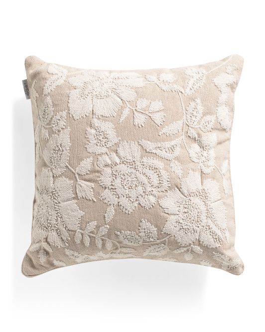 20x20 Beaded Embroidered Floral Pillow | TJ Maxx