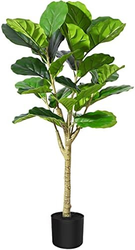 Fopamtri Artificial Fiddle Leaf Fig Tree 3.6 Feet Feaux Ficus Lyrata Plant with 30 Leaves Faux Pl... | Amazon (US)