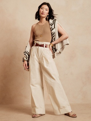 Wide-Leg Paperbag Pant | Banana Republic (US)