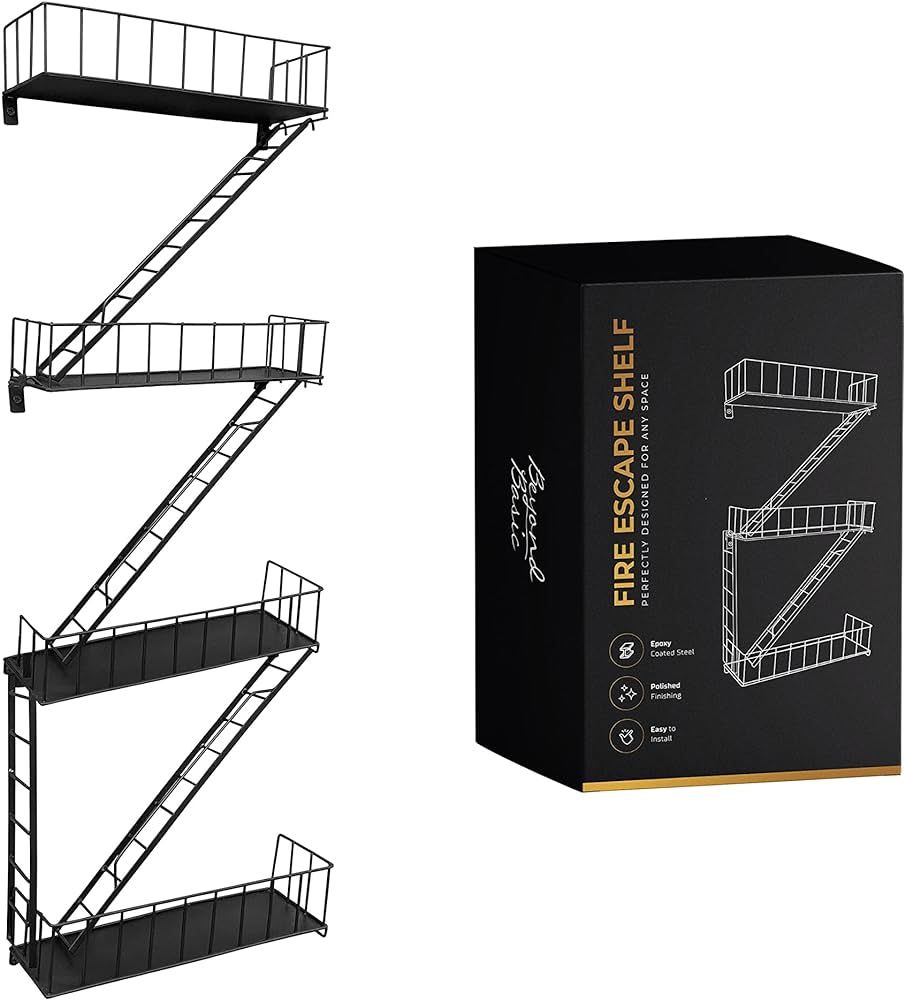 Beyond Basic Fire Escape Shelf - Versatile New York Inspired Hanging Wall Shelves Make a Great Ac... | Amazon (CA)